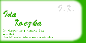 ida koczka business card